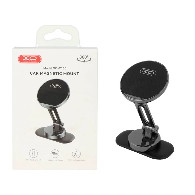 خریدهولدر گوشی موبایل مگنتی پایه دار XO مدل XO-C150 - مشکیتاپگارد