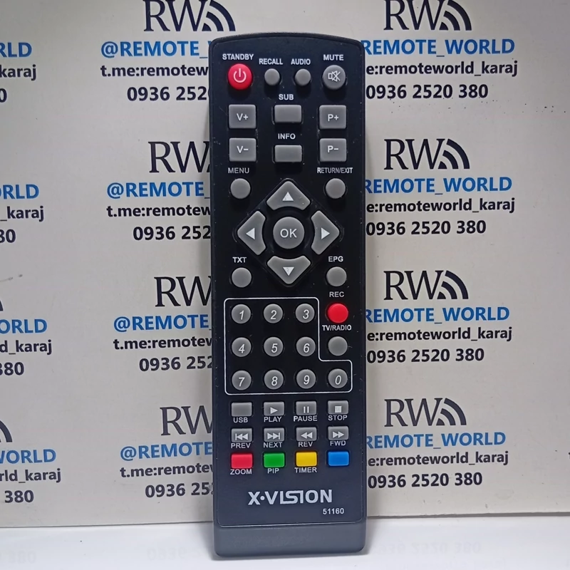 کنترل گیرنده دیجیتال ایکس ویژن طرح Xvision 885