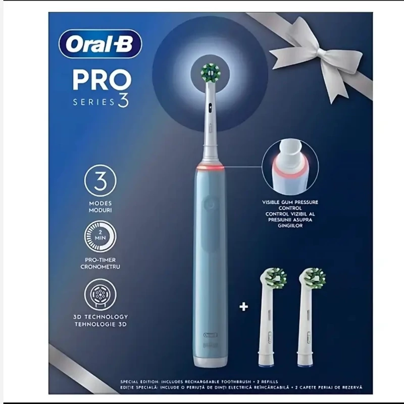 مسواک برقی اورال بی آبی به همراه دو عدد سری اضافه Oral-B Pro Series 3