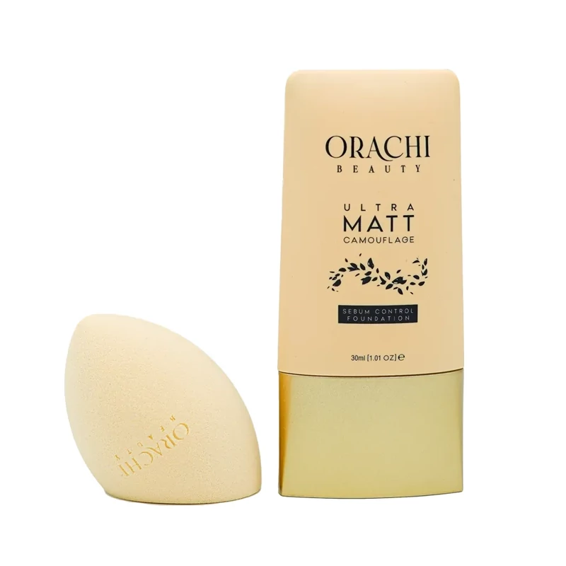 کرمپودر آرایشی تیوپی کرم پودر 30 میل در 6 رنگ حاوی نیاسین آمید و سبیوم اوراچی ORACHI ایتالیایی