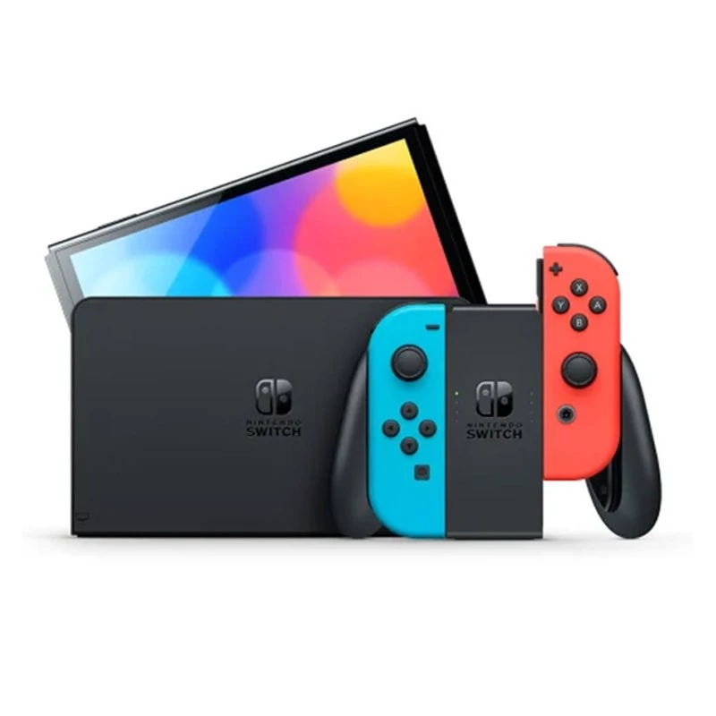 کنسول بازی هیبریدی نینتندو مدل Switch - OLED Neon Blue and Neon Red ظرفیت 64 گیگابایت