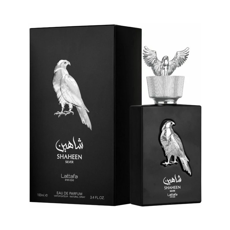 ادو پرفیوم یونیسکس شاهین سیلور (Shaheen Silver) برند لطافه حجم 100 میلیلیتر