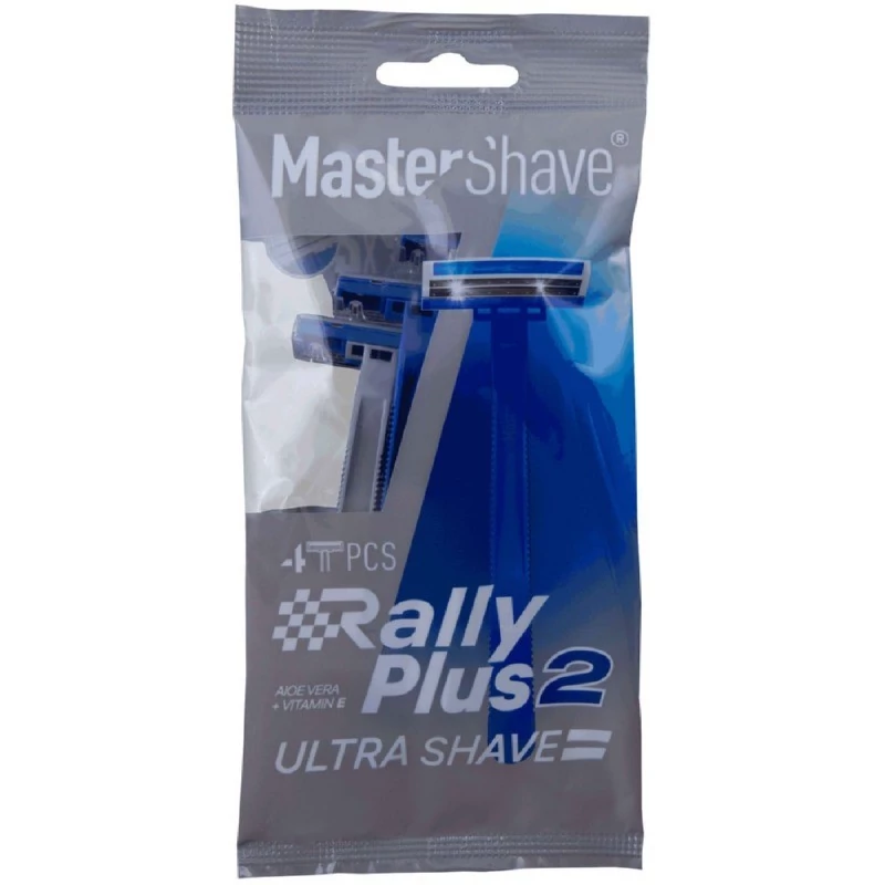 خودتراش 2 لبه مستر شیو مدل Rally Plus 2 بسته 4 عددی Master Shave Rally Plus 2 Shaver 4 PCS