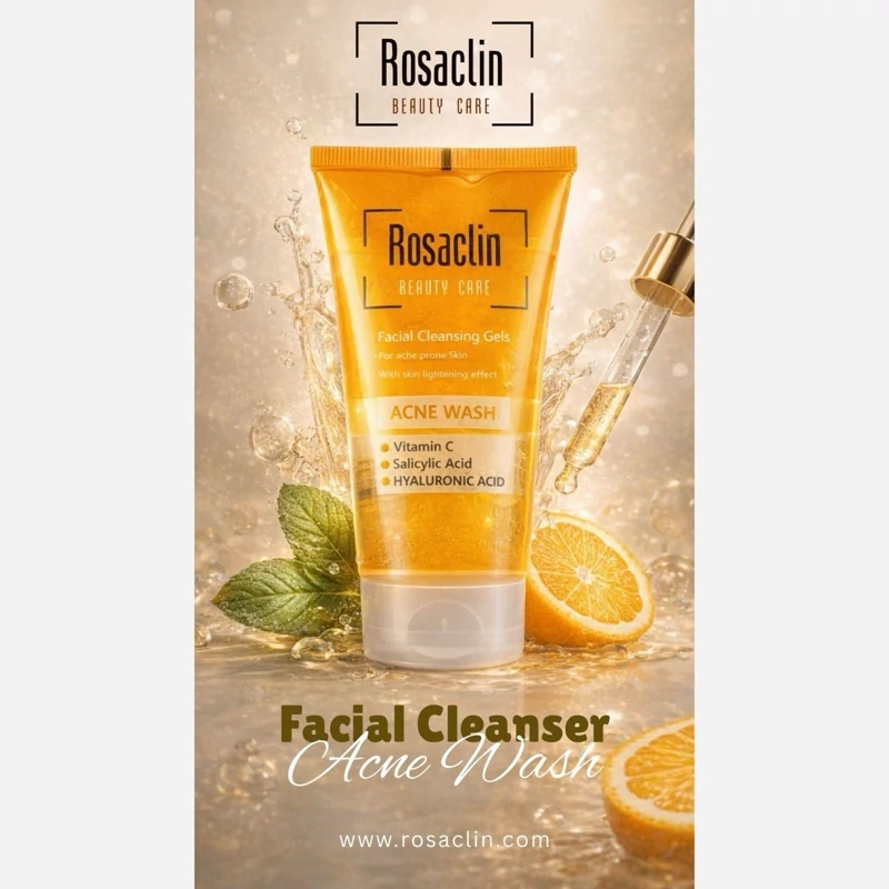 ژل شستشو صورت رزاکلین ضد جوش acne حجم 150 میلی لیتر