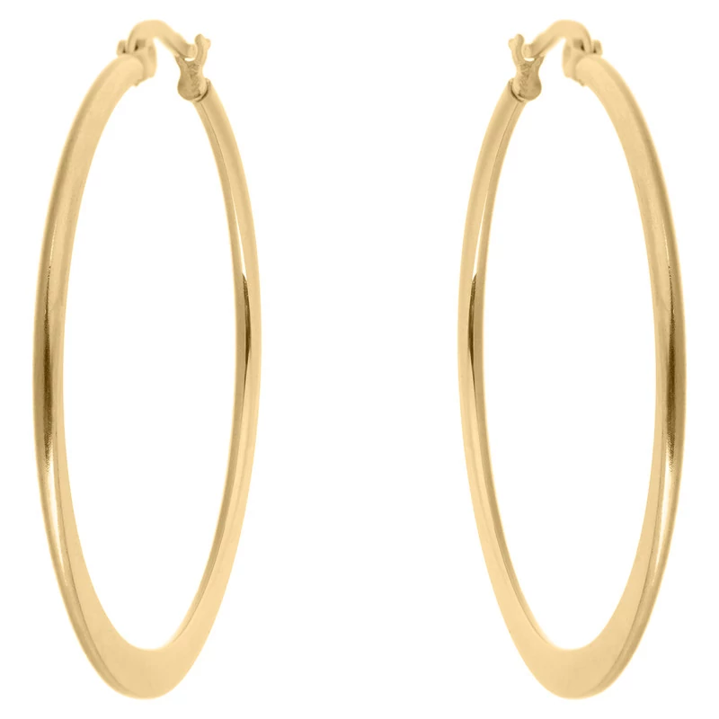 گوشواره حلقه ای استیل مارنا گالری مدل Gold