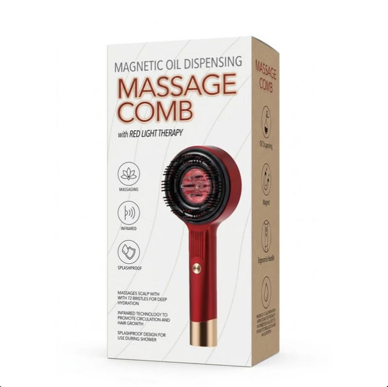 شانه و ماساژور برقی اسکالپ سر اورجینال با محفظه روغن تراپی مدل XC-901
