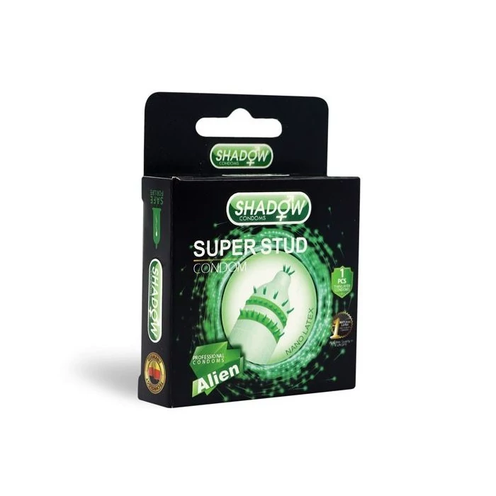 کاندوم فضایی دکمه دار شادو SHADOW Alien SUPER STUD بسته 1 عددی
