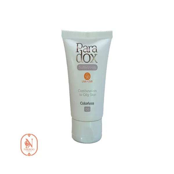کرم ضدآفتاب بی رنگ مناسب پوست مختلط تا چرب پارادوکسSPF50 C0