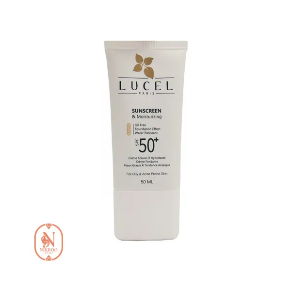 کرم ضدآفتاب رنگی پوست چرب و مختلط لوسل SPF50 حجم 50 میل