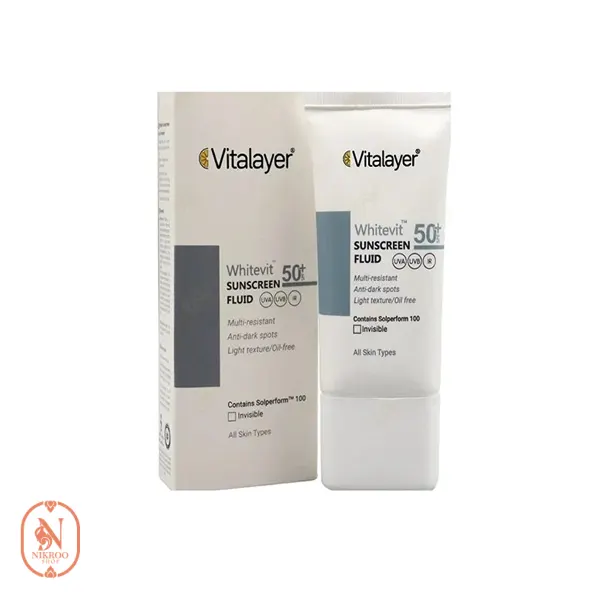 ضد آفتاب ویتالیر مدل وایت ویت ضدلک SPF50