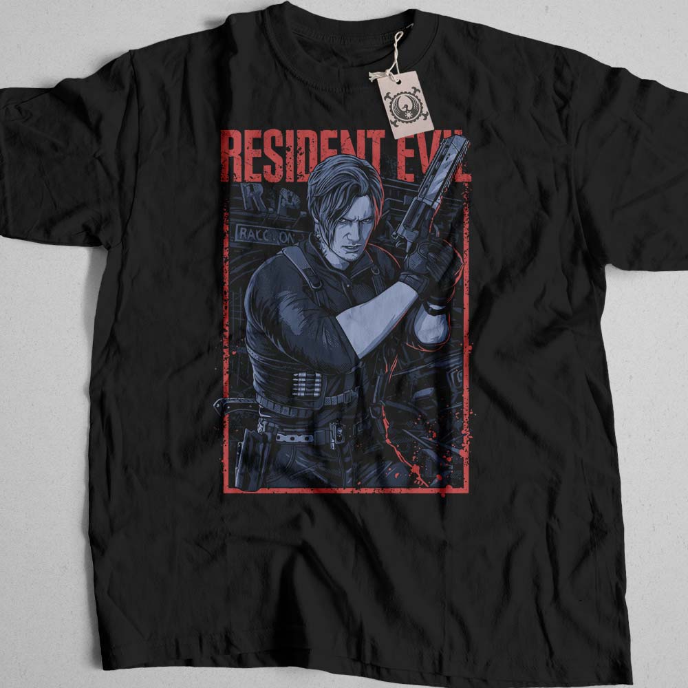 تیشرت گیمینگ Resident Evil طرح Leon کد 104
