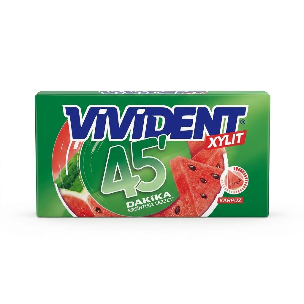 آدامس ویویدنت هندوانه 45 دقیقه ای Vivident 45 Dakika اصل ترکیه
