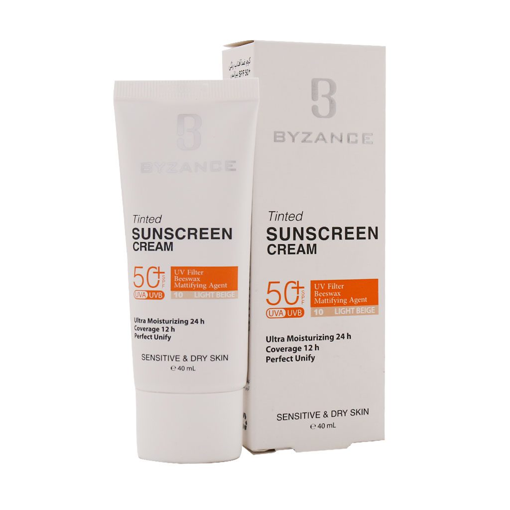 کرم ضد آفتاب +SPF50 بیزانس مناسب پوست خشک و حساس