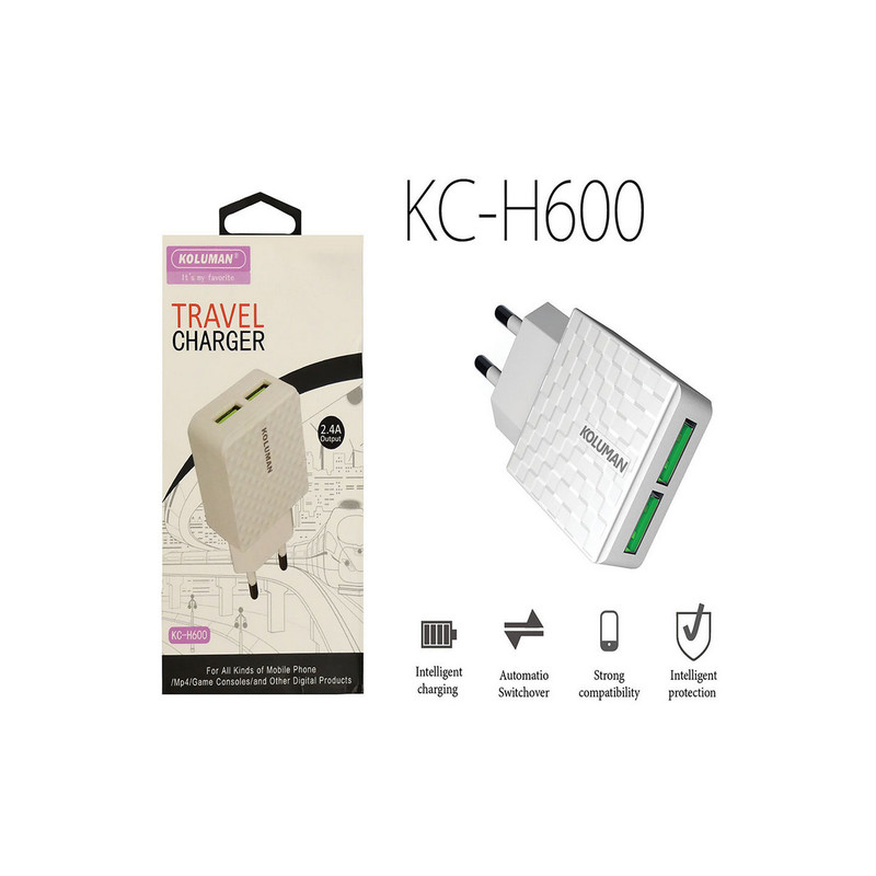 شارژر دیواری کلومن مدل KC-H600