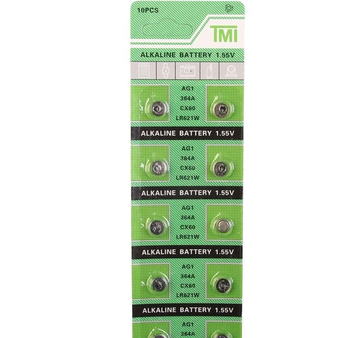 باتری ساعتی TMI مدل 364 LR621W AG1 بسته 10 عددی