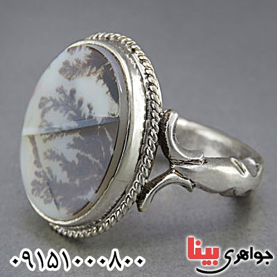 انگشتر عقیق شجری دست ساز مردانه کد25379