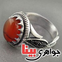 انگشتر عقیق یمنی مدل میکرو سیاه قلم بسیار زیبا کد18284