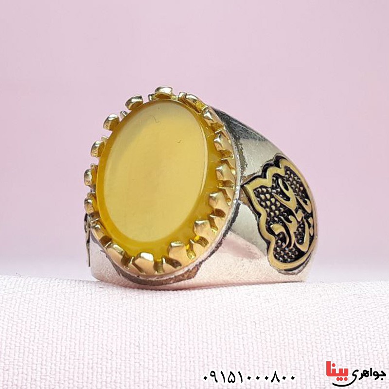 انگشتر عقیق شرف الشمس شیک مردانه کد32050