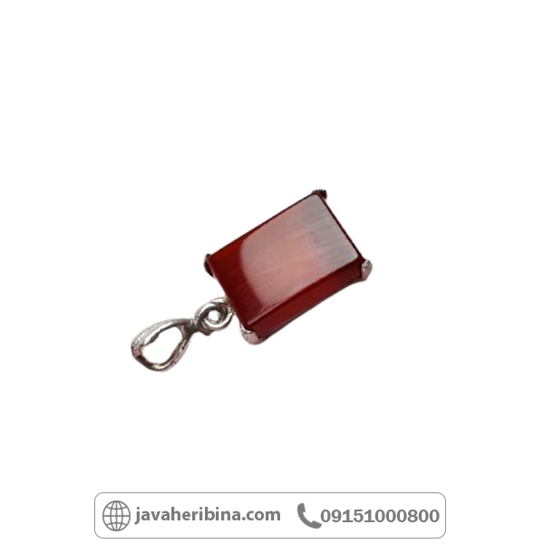 گردنبند عقیق قرمز نقره خوش رنگ کد34709