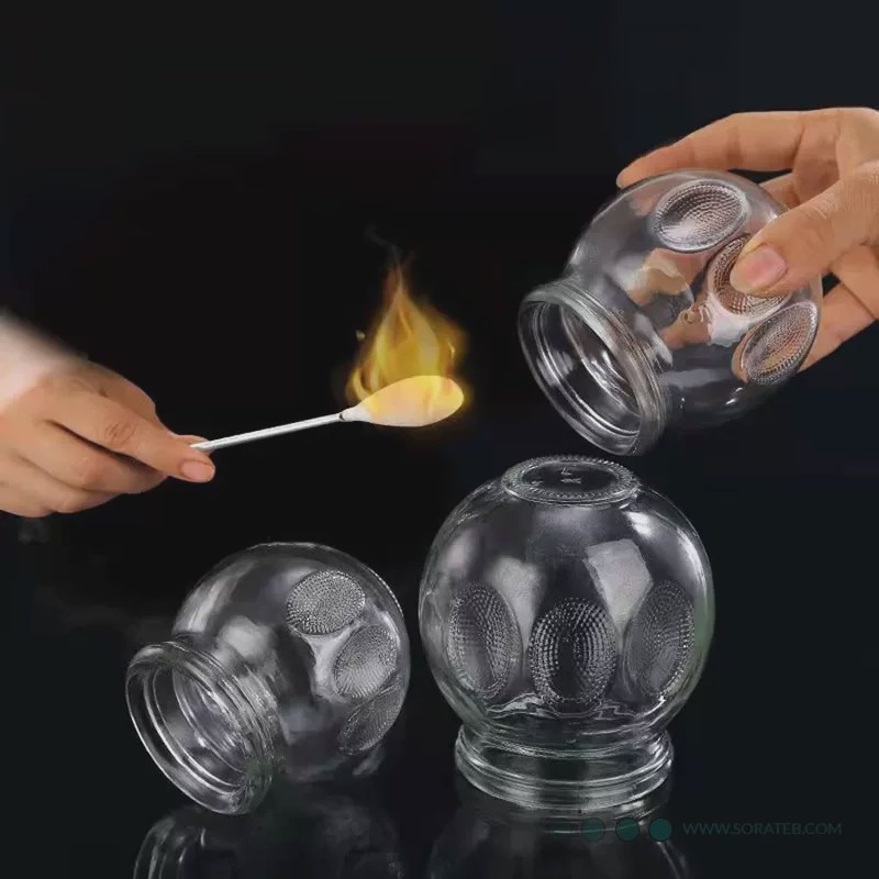 لیوان بادکش گرم شیشه ای مقاوم به حرارت مدل کلاسیک انواع سایزها