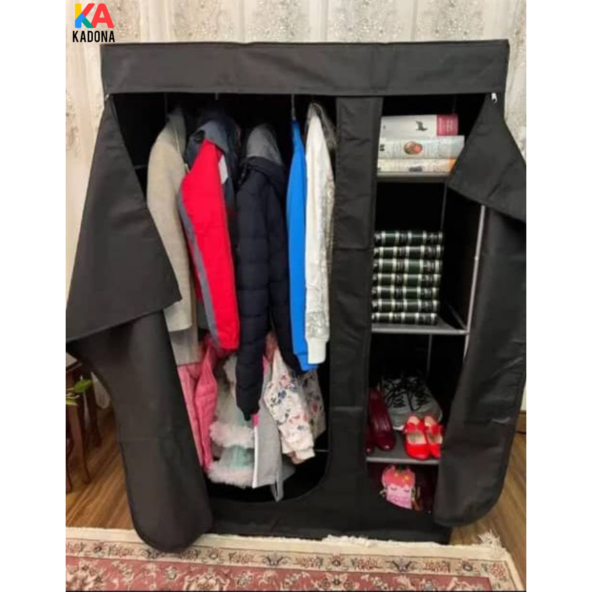 کمد برزنتی دوقلو جای لباس و قفسه دار 109-A