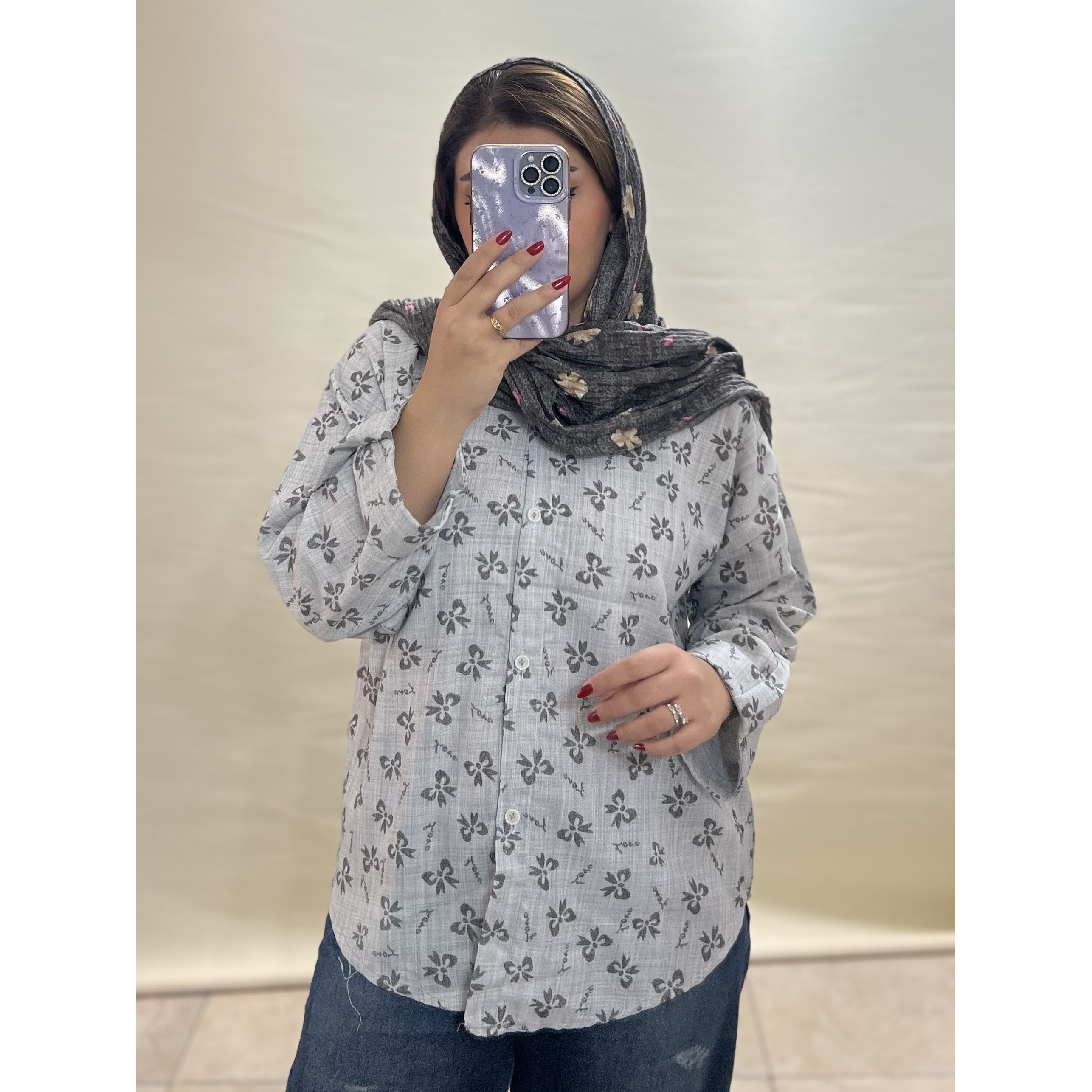 شومیز لینن چاپی کد1012