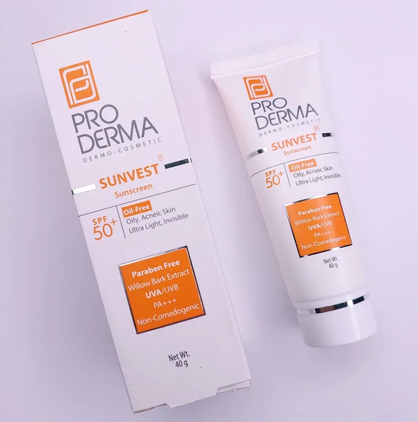 ضدافتاب پرودرما با spf 50 بدون رنگ حجم 40 گرم