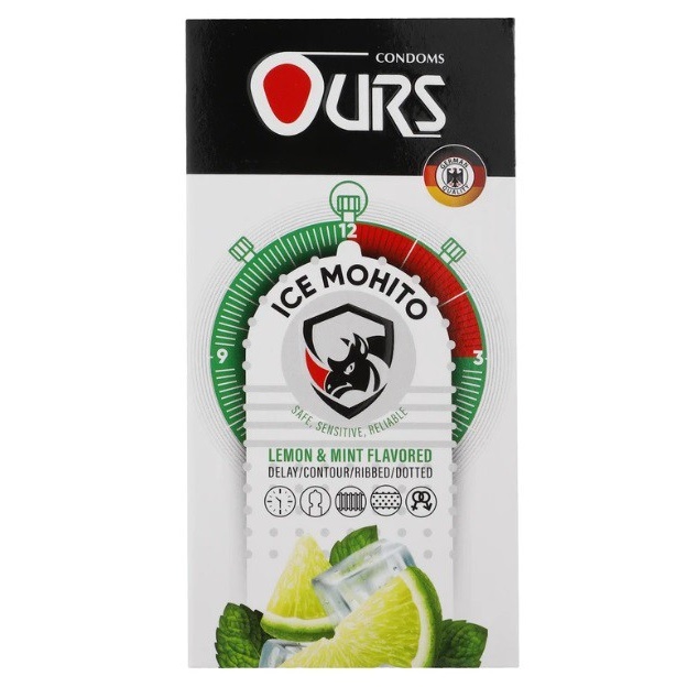کاندوم اورز مدل Ice Mohito بسته 12 عددی