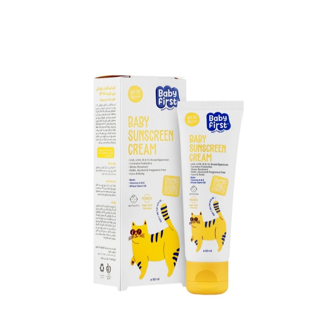 کرم ضدآفتاب کودکان بیبی فرست SPF30،حجم 50میل