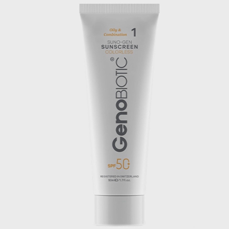 کرم ضد آفتاب بی رنگ مناسب پوست چرب و مختلط SPF50 ژنو حجم 50 میل