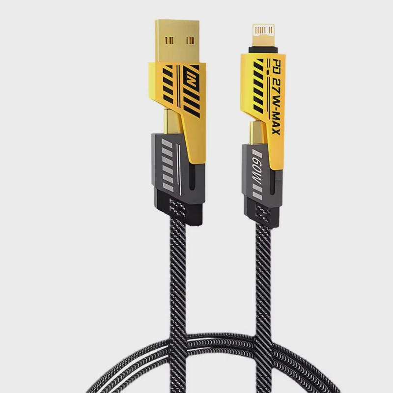 کابل تبدیل USB USB-C به USB-C لایتنینگ توزو مدل 4IN1 Flat Wire اصلی