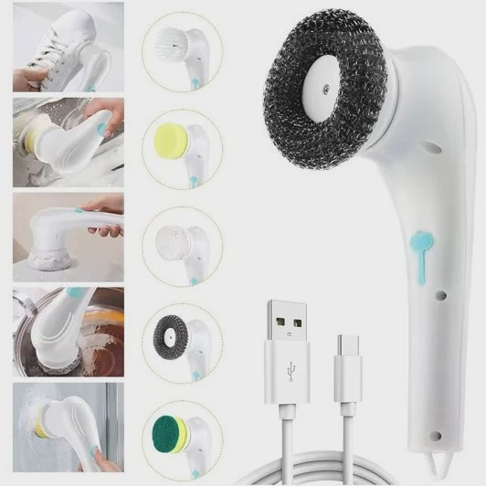 فرچه شارژی مسافرتی Magic Brush مدل 5کاره 5سر سفید