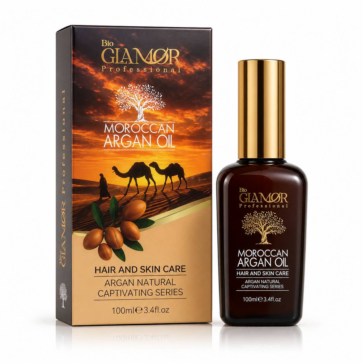 روغن آرگان مراکشی بیو گلامور (Bio Glamor) 100 میل تقویت مو و مراقبت از پوست