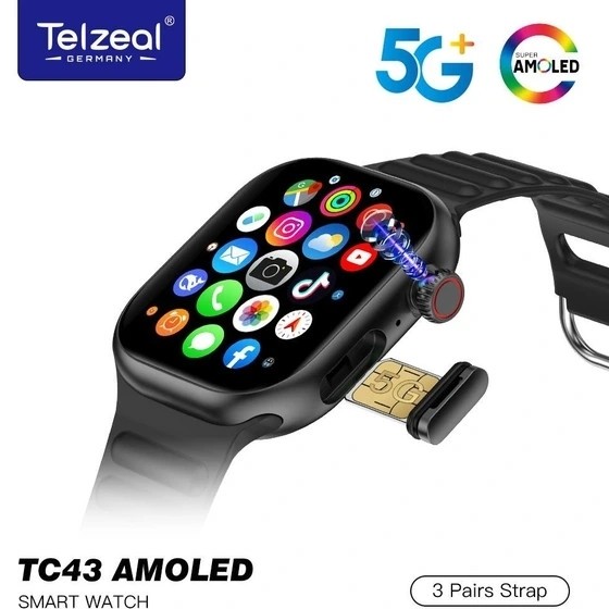 ساعت هوشمند سیمکارت خور Telzeal TC43 AMOLED با دوربین مخفی ریجستری قیمت عالی