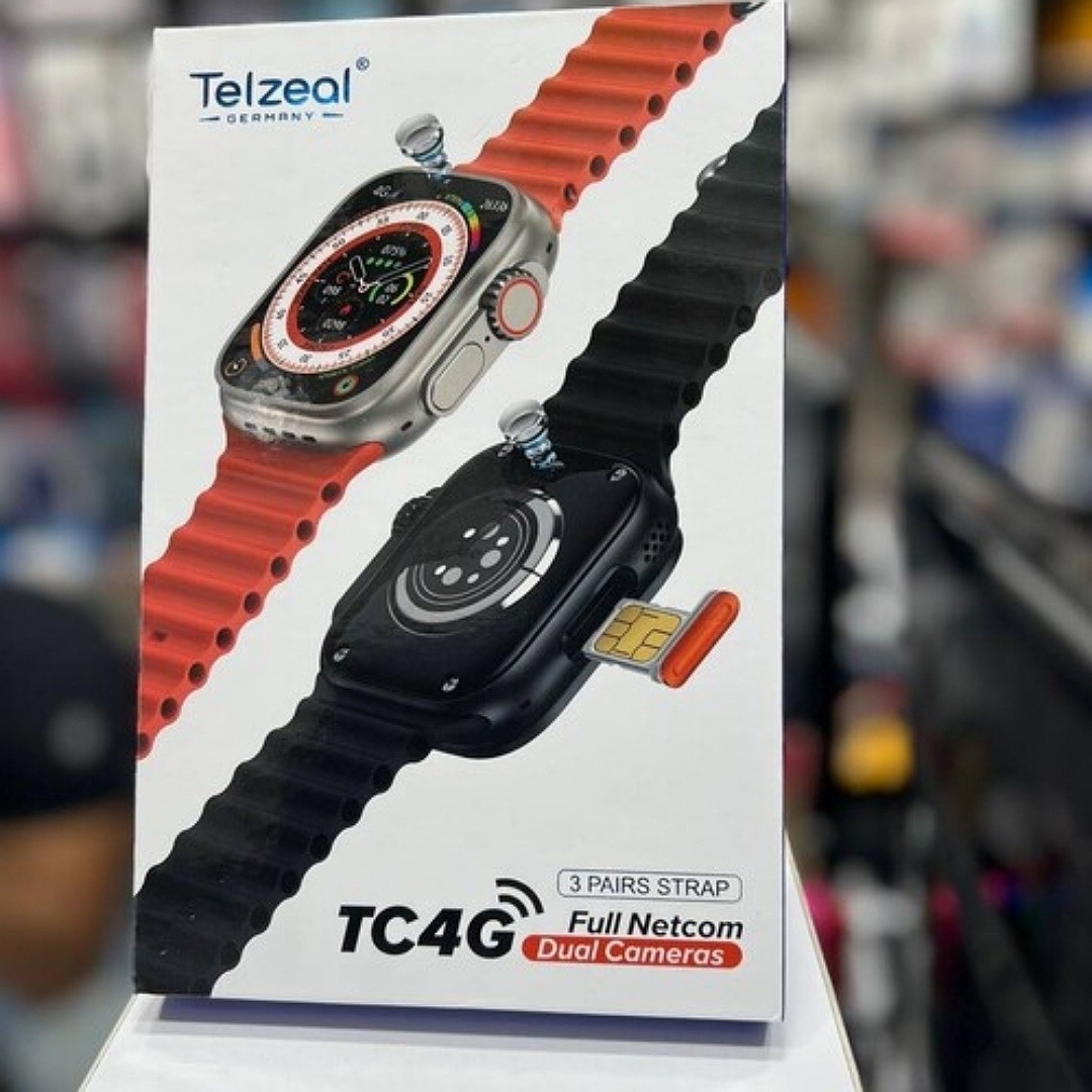 ساعت هوشمند Telzeal مدل TC4G سیم کارت خور ریجستری 64 گیگ حافظه داخلی 4 گیگ رم 2 دوربین و 3 بند