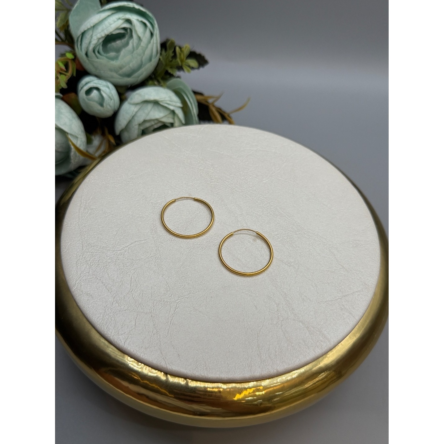 گوشواره حلقه ای طلا 18 عیار زنانه کد 239