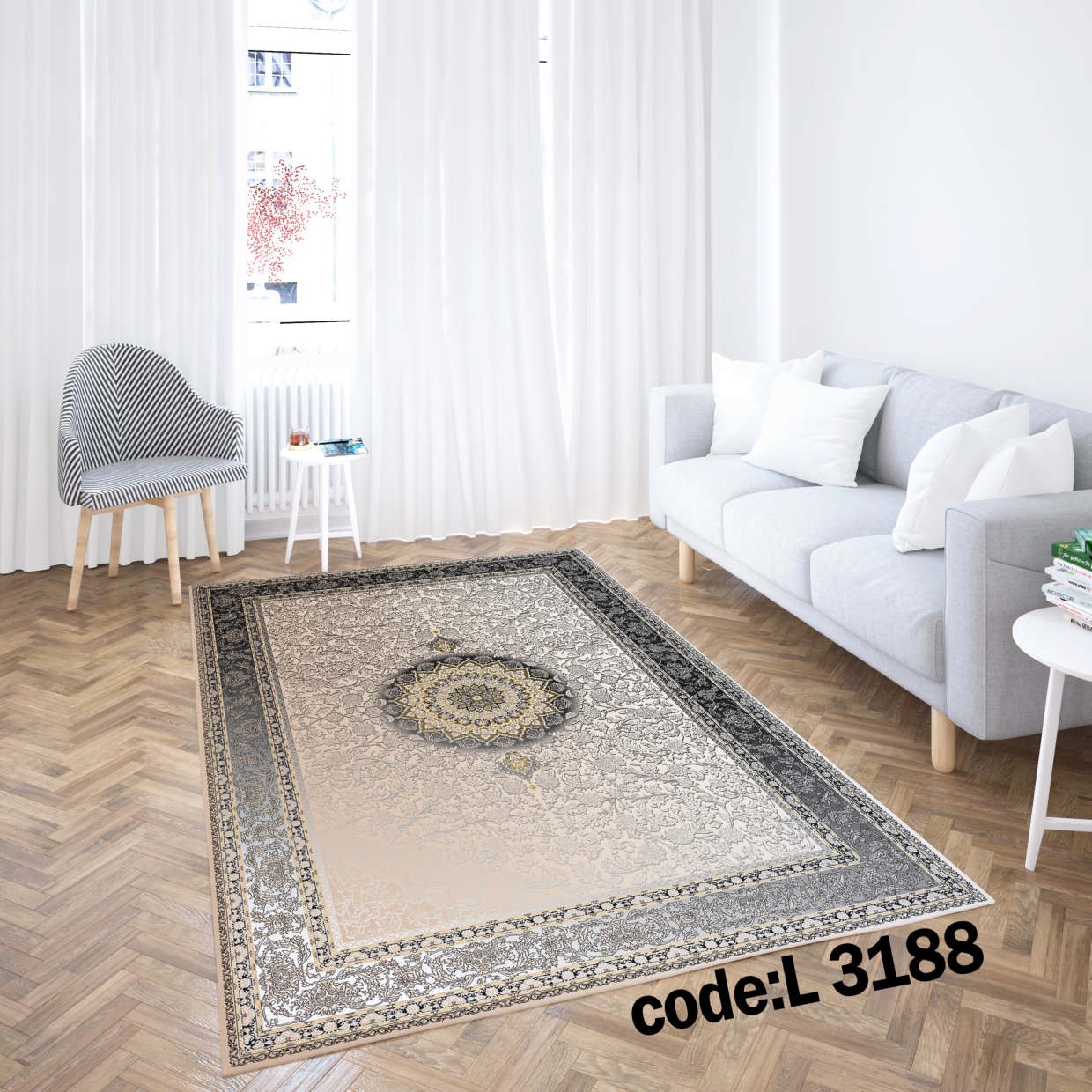 روفرشی کشدار (کاور فرش) و فرشینه و پادری کالای خواب متین کد L 3188