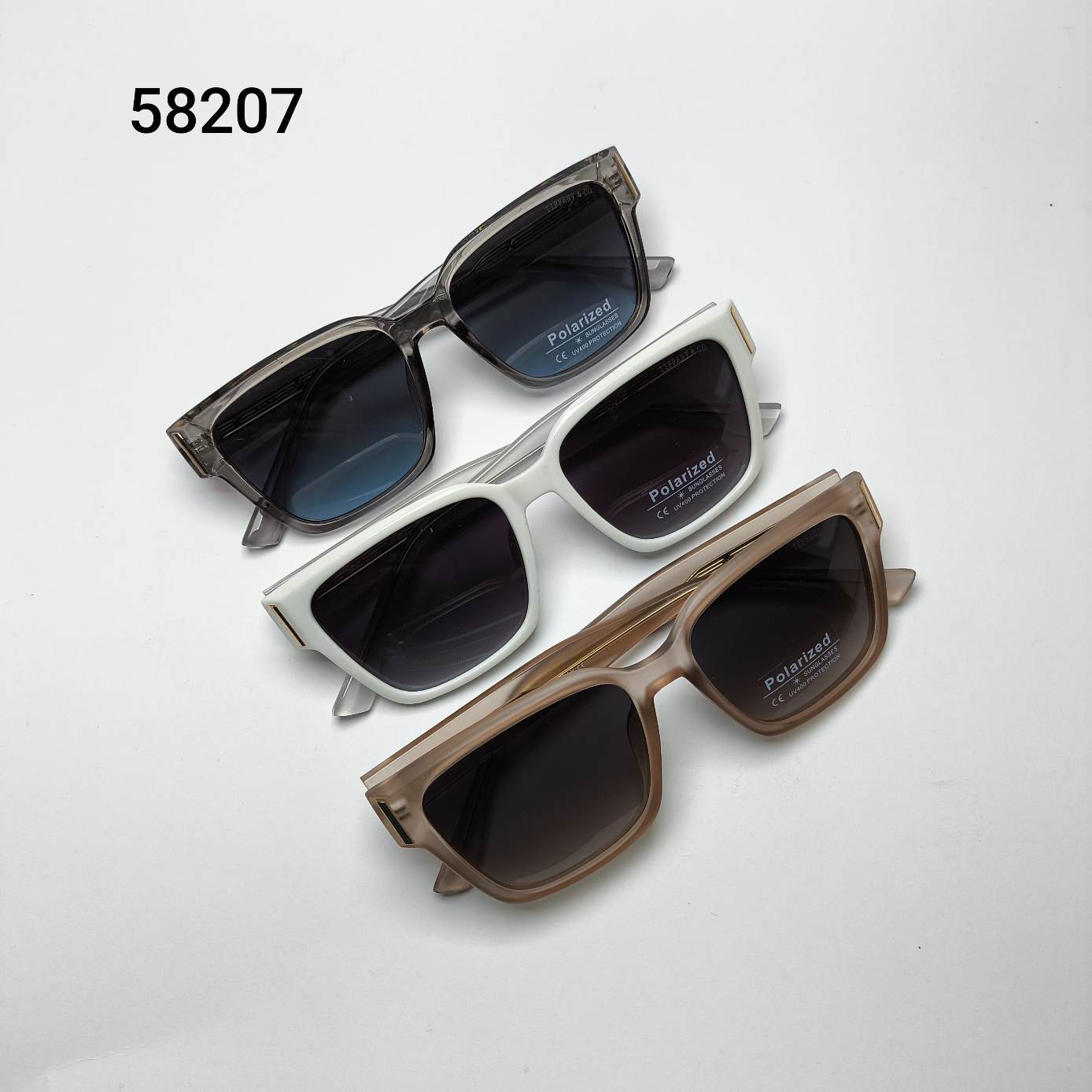 عینک آفتابی زنانه پلاریزه کائوچو دسته سیم تیفانی Tiffany مدل 58207