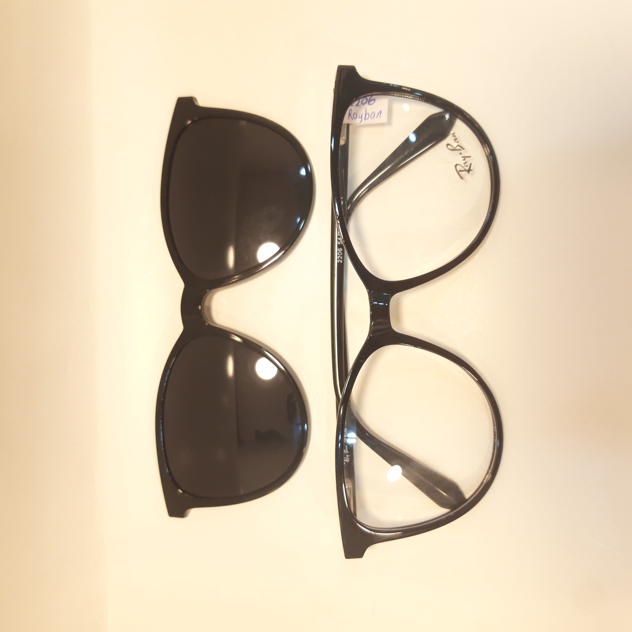 عینک طبی زنانه کائوچو کاوردار ( تک کاوره) دودی برند ریبن Ray Ban مدل 2206