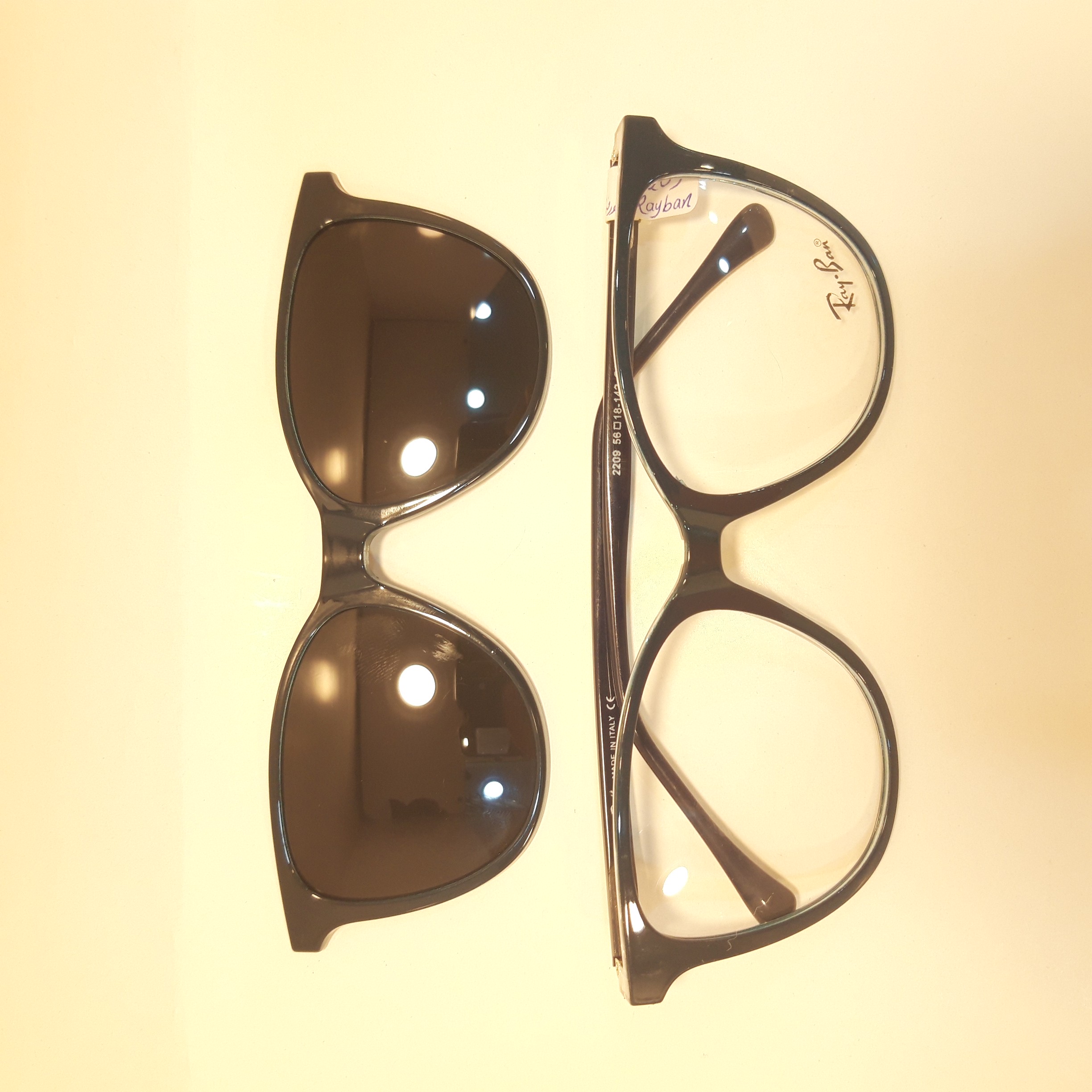 عینک طبی زنانه کائوچو کاوردار(تک کاوره) دودی برند ریبن Ray Ban مدل 2209