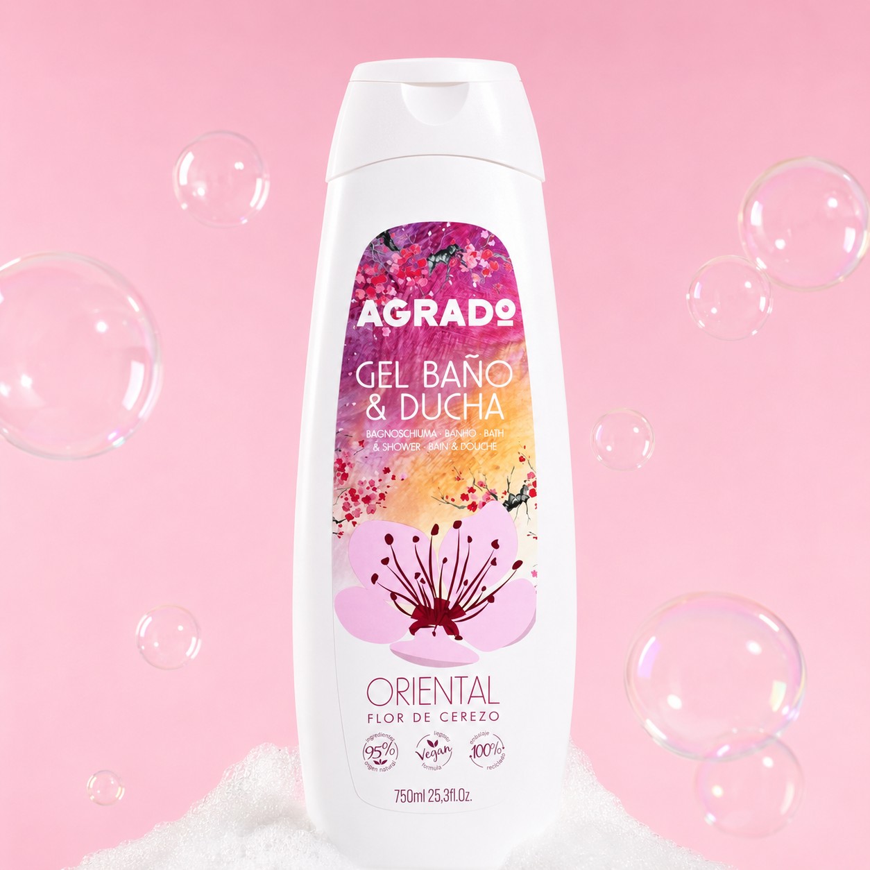 ژل دوش (شامپو بدن) شرقی 750 میلی لیتری AGRADO