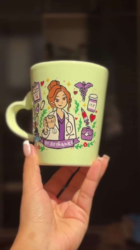 ماگ پرستار ماگ پزشک ماگ دسته قلبی 