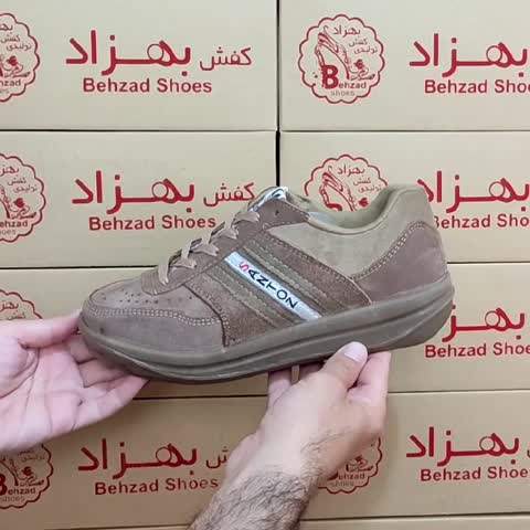 کفش کار و پیاده روی مردانه سایز 40 تا 45 رنگ جدید زیره پیو تزریق لژ چهار سانتی رویه اشبالت سبک و راحت