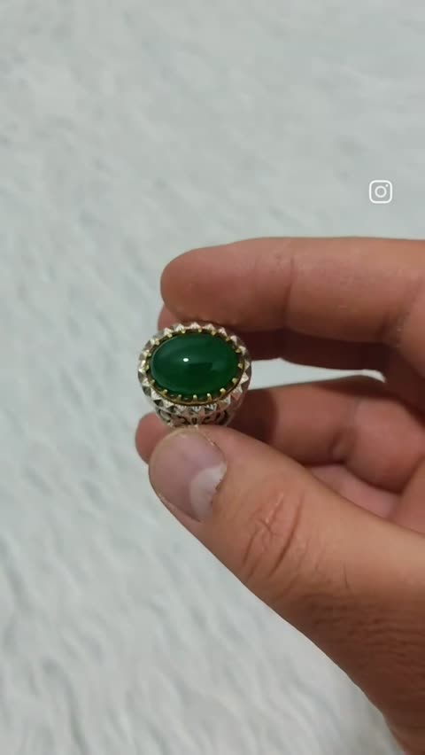 انگشتر عقیق سبز 