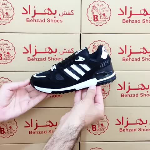 کتونی آدیداس zx750 سه خط پسرانه رنگ مشکی سایز 33 تا 36 کفی طبی کف دوخت زیره پیو لژ سه سانتی رویه فابیلاک و راشل خارجی