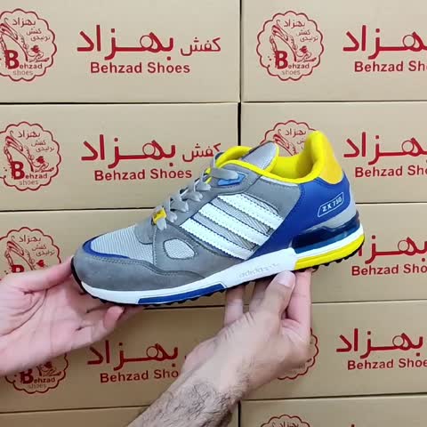 کتونی آدیداس zx750 سه خط مردانه پسرانه رنگ طوسی سایز 41 تا 44 کفی طبی کف دوخت زیره پیو لژ سه سانتی رویه فابیلاک و راشل  