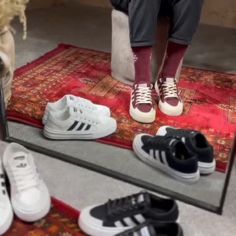 ونس آدیداس سامبا مشکی زرشکی سفید دخترانه زنانه کفش کتونی اسپرت اسپورت ادیداس آلبالویی چری لژدار پیاده روی کتانی سصچلیک