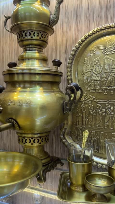 سمارو برنجی دو لیتری با سرویس(مجموعا هشت تکه)