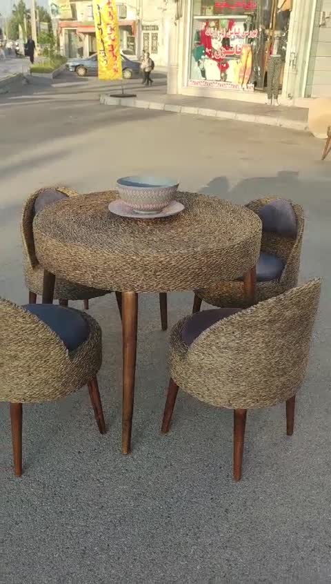 ست غذاخوری 4نفره حصیری (پس کرایه)