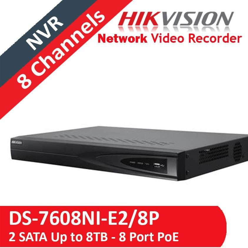  nvr هشت کانال هایک ویژن مدل 7608ni-e2/8p هشت مگاپیکسل POE 